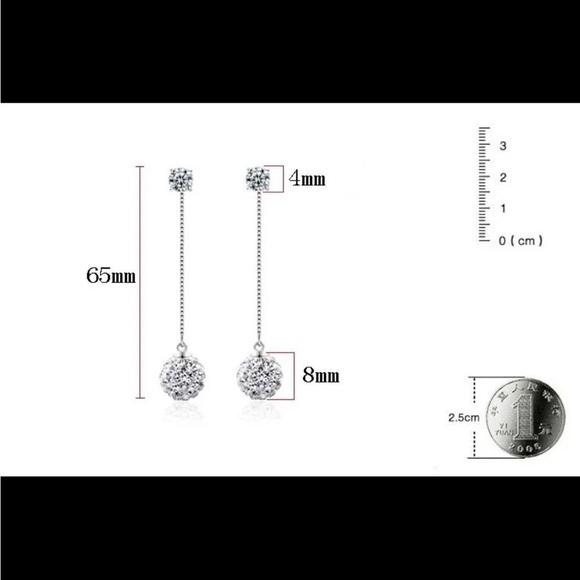 NEW 925 Sterling Long Tassel Ball Drop Earrings - Picture 12 of 15